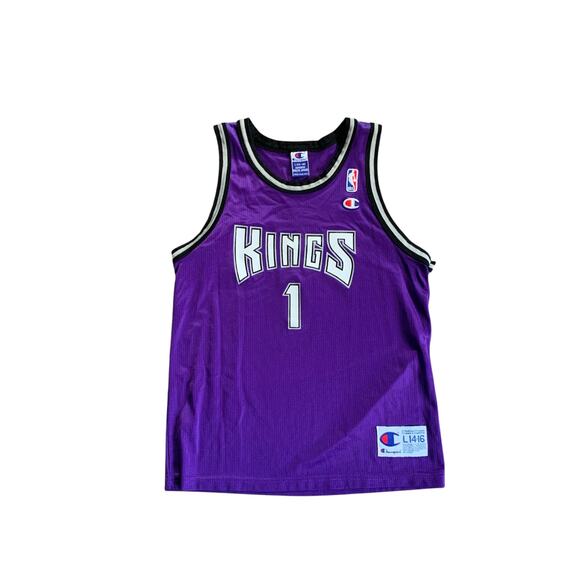 Vintage Sacramento Kings Champion Jersey - Youth Large - Picture 1 of 3